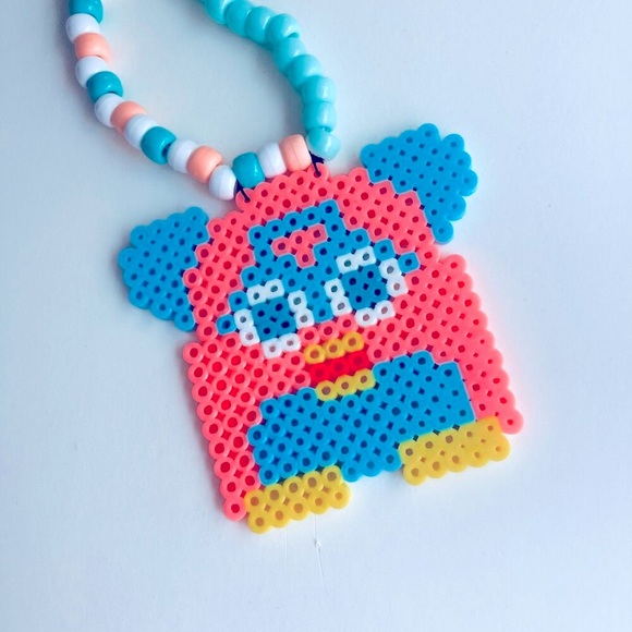 Furby Rave Kandi Perler Necklace - Picture 4 of 7